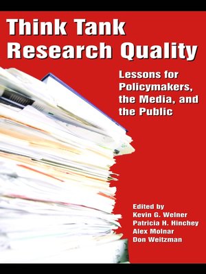 cover image of Think Tank Research Quality